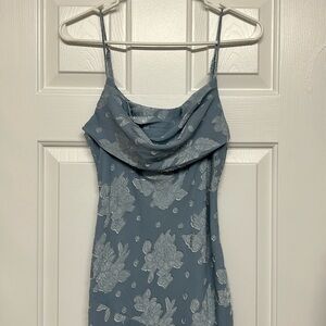 Hello Molly Whisper to My Heart Midi Blue Dress. Size Small